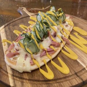 Pastrami Flatbread Special at 206 Alder